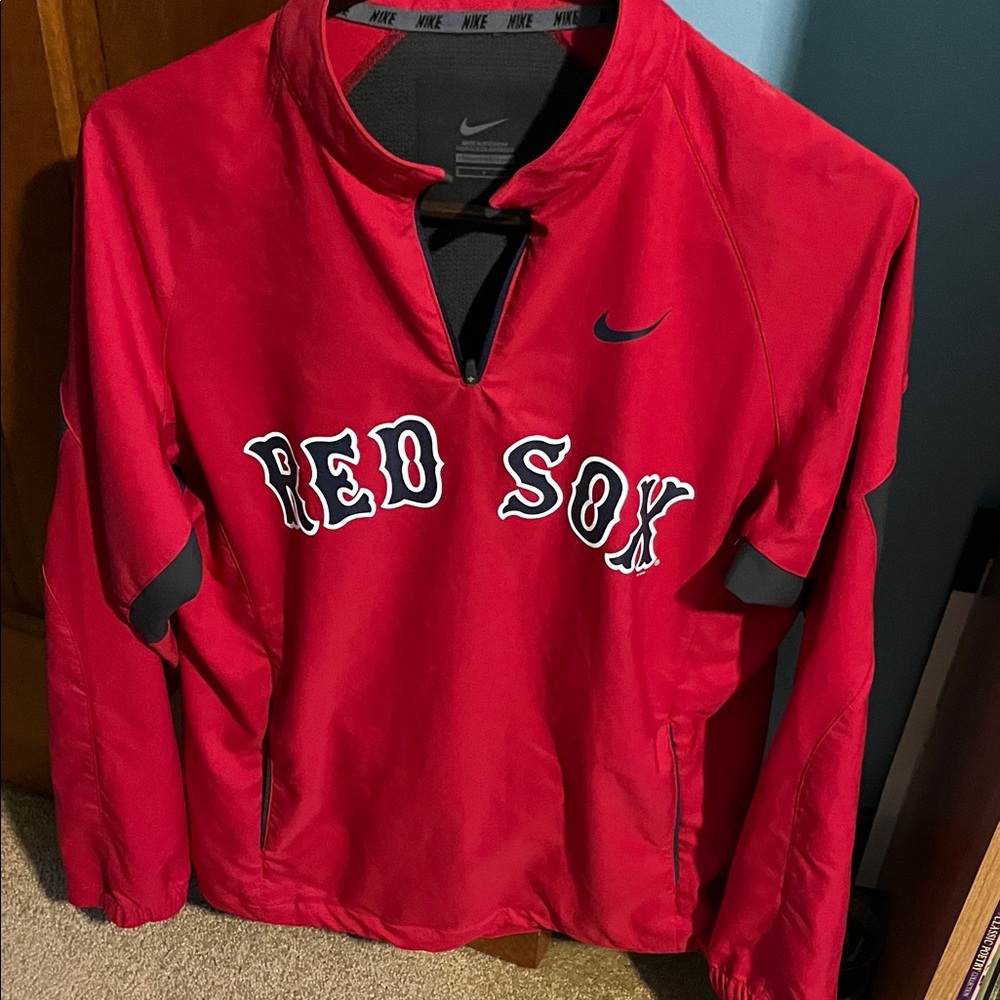 Nike Red and Black Red Sox Pullover